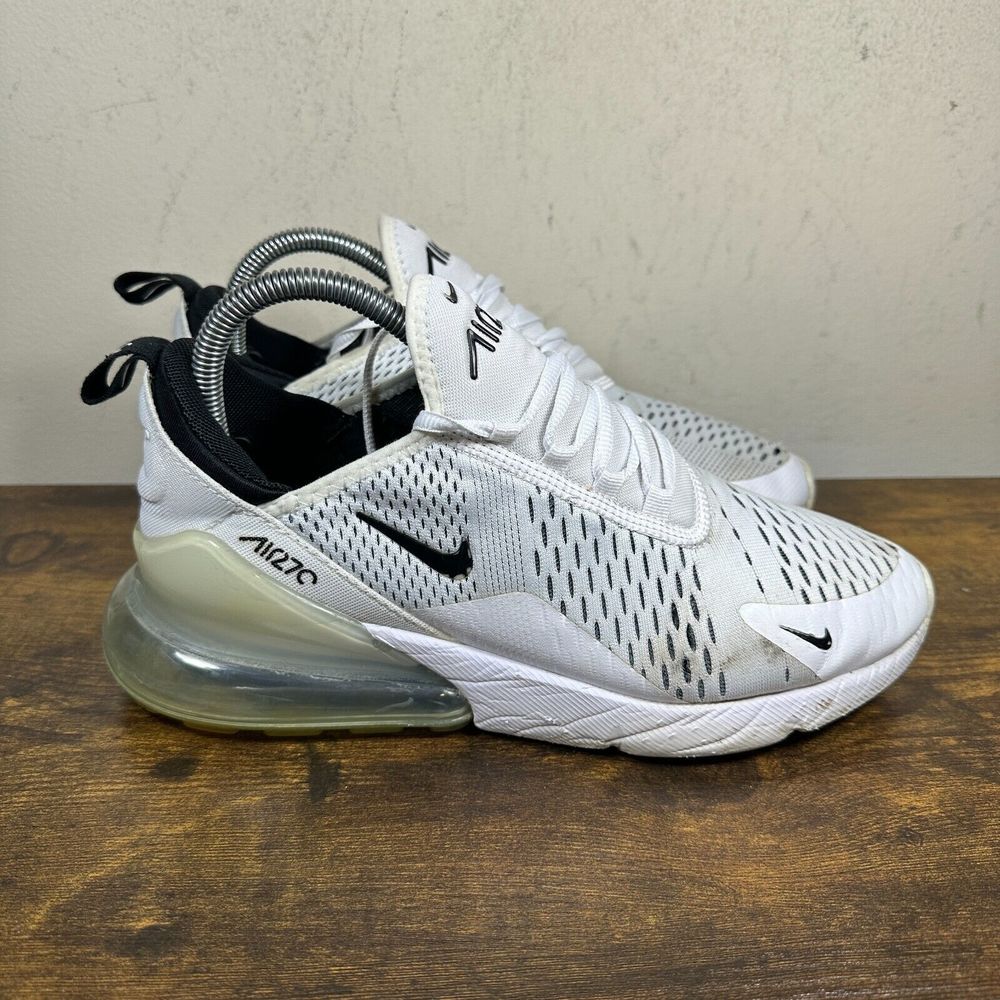 Nike Air Max 270 White Black AH6789-100 Shoes Sneakers Women's Size 9